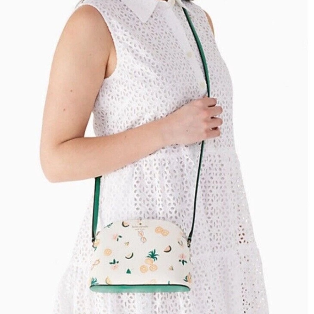 NWT Kate Spade Tropical Pineapple Print Crossbody Dome Bag Hawaii Pool Party - Picture 6 of 6